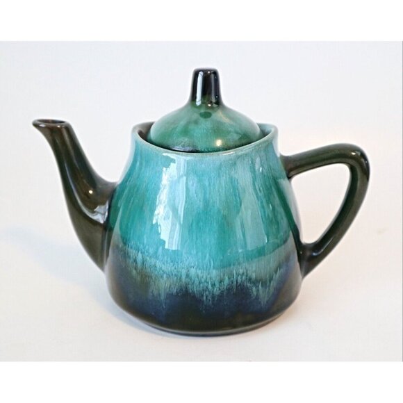 Vintage Blue Mountain Pottery Tea Set Teapot Cream & Sugar Charger Plate BMP - Picture 5 of 9